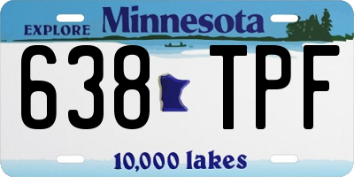 MN license plate 638TPF