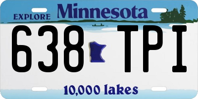 MN license plate 638TPI