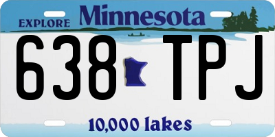 MN license plate 638TPJ