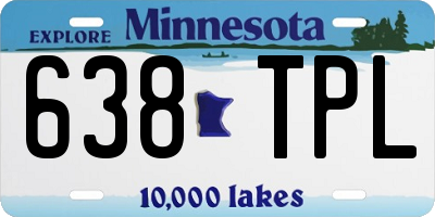 MN license plate 638TPL