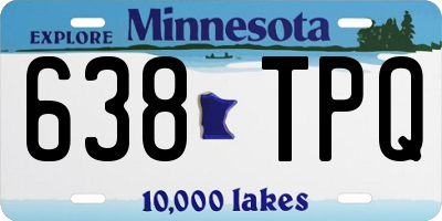 MN license plate 638TPQ