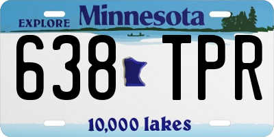 MN license plate 638TPR
