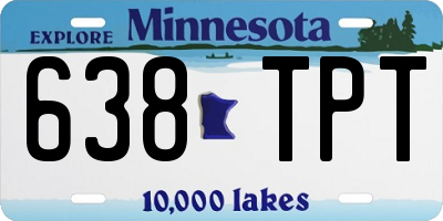 MN license plate 638TPT