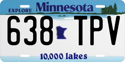 MN license plate 638TPV
