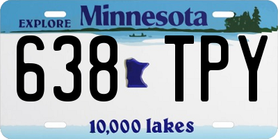 MN license plate 638TPY