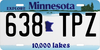 MN license plate 638TPZ
