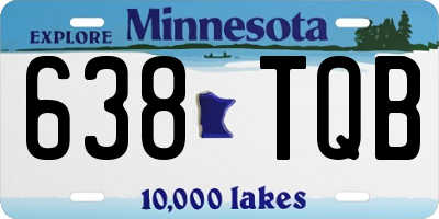 MN license plate 638TQB