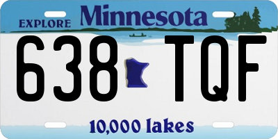 MN license plate 638TQF