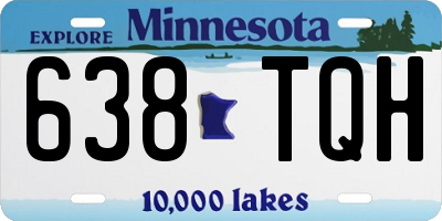 MN license plate 638TQH