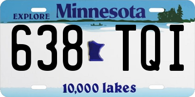 MN license plate 638TQI