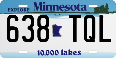 MN license plate 638TQL