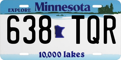 MN license plate 638TQR