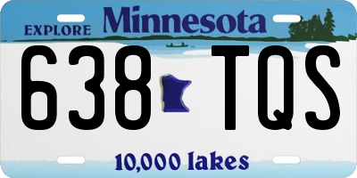 MN license plate 638TQS