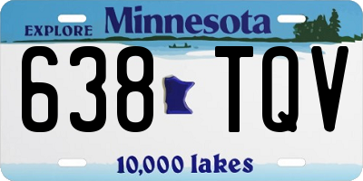 MN license plate 638TQV