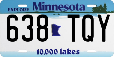 MN license plate 638TQY
