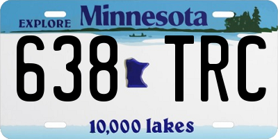 MN license plate 638TRC