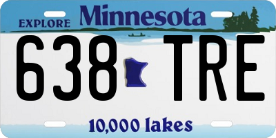 MN license plate 638TRE