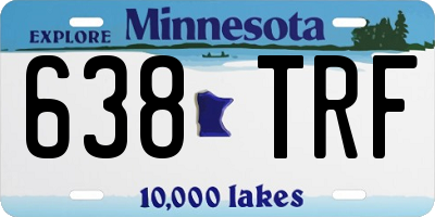 MN license plate 638TRF