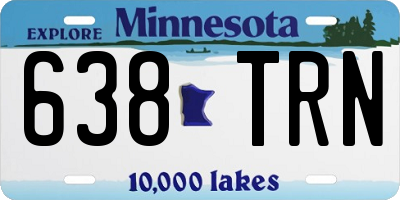 MN license plate 638TRN
