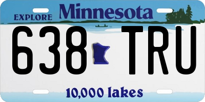MN license plate 638TRU