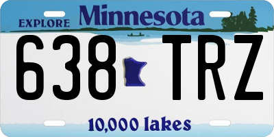 MN license plate 638TRZ