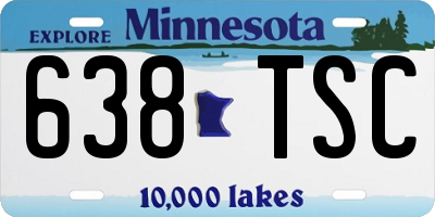 MN license plate 638TSC