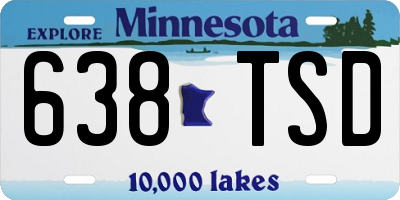 MN license plate 638TSD