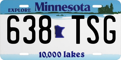 MN license plate 638TSG