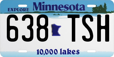 MN license plate 638TSH