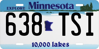MN license plate 638TSI