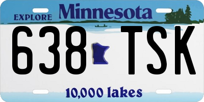 MN license plate 638TSK