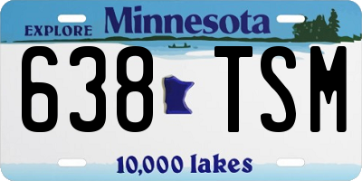 MN license plate 638TSM