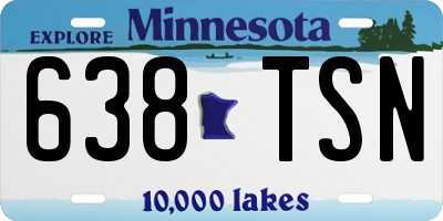 MN license plate 638TSN