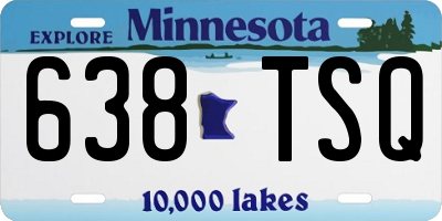 MN license plate 638TSQ