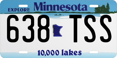 MN license plate 638TSS