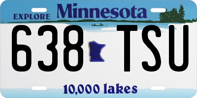 MN license plate 638TSU