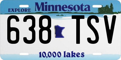 MN license plate 638TSV