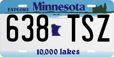 MN license plate 638TSZ
