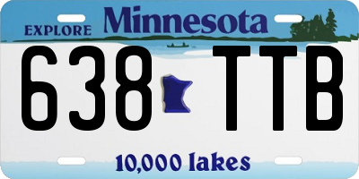 MN license plate 638TTB