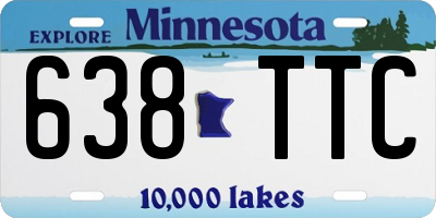 MN license plate 638TTC