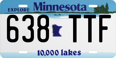MN license plate 638TTF