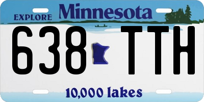 MN license plate 638TTH