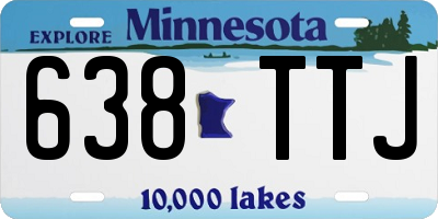 MN license plate 638TTJ
