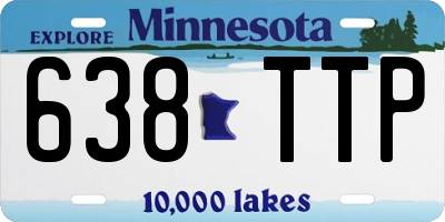 MN license plate 638TTP