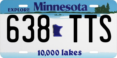 MN license plate 638TTS