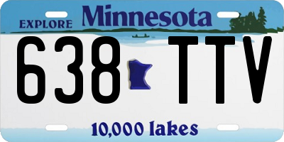 MN license plate 638TTV