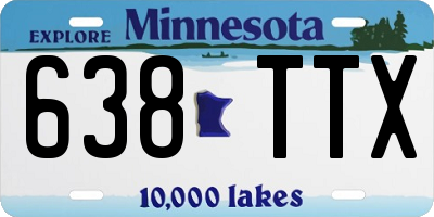 MN license plate 638TTX