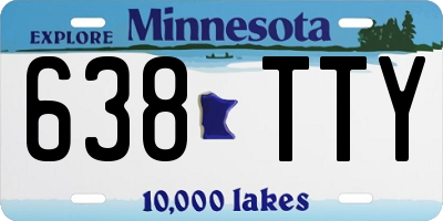 MN license plate 638TTY