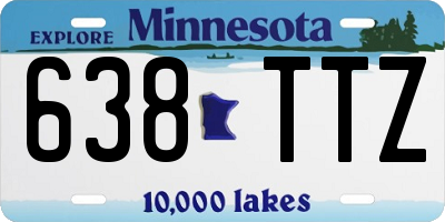 MN license plate 638TTZ