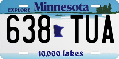 MN license plate 638TUA